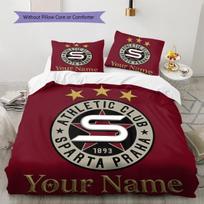 Custom Name AC Sparta Praha Bedding,Quilt Set Quilt Cover Pillowcase Home Birthday Gift(1 * duvet cover + 2 * pillowcase, without core) -HE10 135x200cm