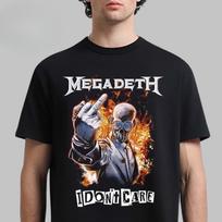 Rock Band Megadeth I Dont Care Tshirt Unisex Unisex Summer Cotton Y2k Clothing Fashion Round Neck Short Sleeved Top Streetwear S black