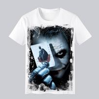 The Dark Knight Joker Batman Card Graphic Print T-Shirt S white