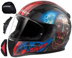 Motociklo šalmas LS2 FF353 Rapid II Zombie, juoda/raudona, S dydis