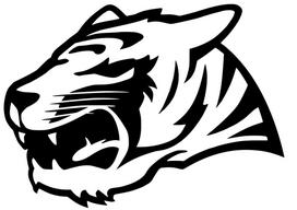Lipdukas TIGER HEAD, 10 x 13,8 cm, automobiliui, šalmui, nešiojamam kompiuteriui, stiklui