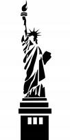 Lipdukas automobiliui STATUE OF LIBERTY, 21 x 5 cm, be fono