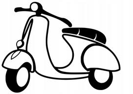 Lipdukas be fono automobiliui, motociklui, paspirtukui, mopedui, 18 x 23,6 cm