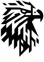 Lipdukas automobiliui ar motociklui GEOMETRIC EAGLE, 18 x 13,6 cm, be fono