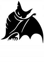 Automobilio lipdukas „Bat Bat“ be fono, 13 x 13 cm
