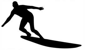 Lipdukas be fono automobiliui, motociklui ar šalmui SURFER, 12 x 20,7 cm
