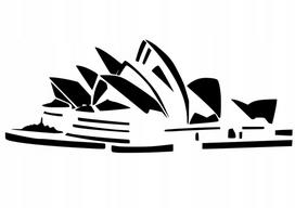 Lipdukas automobiliui ar motociklui OPERA SYDNEY AUSTRALIJA, 9 x 22,8 cm, be fono