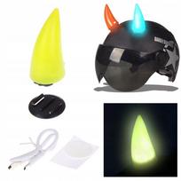 Žali šviečiantys šalmo ragai su LED, 1 vnt.