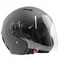 Atviras motociklo šalmas WL207, juodas, XXL, sertifikuotas