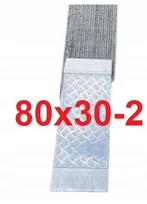 Aliuminio lakštas Trapa 2B-2, 80x30 mm, 2 mm storio, rifliuotas