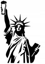 Lipdukas automobiliui STATUE OF LIBERTY su alaus bokalu, 24 x 15,5 cm