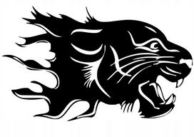 Lipdukas be fono BLACK PANTHER, 14 x 23,2 cm, automobiliui, motociklui, nešiojamam kompiuteriui, šalmui