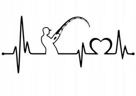 Lipdukas automobiliui ar motociklui „ECG Fisherman“, 8 x 18,4 cm, permatomas fonas