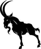Automobilio lipdukas GOAT Bull su barzda, 15 x 12,8 cm