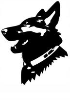 Lipdukas automobiliui ar motociklui be fono „GERMAN SHEPHERD“, 21 x 16,9 cm
