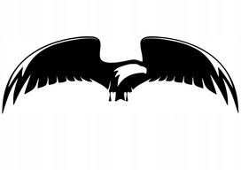Lipdukas be fono automobiliui, nešiojamam kompiuteriui ar lagaminui EAGLE WITH WINGS, 6 x 18,2 cm
