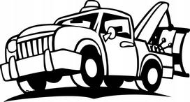 Lipdukas automobiliui ar šalmui „ROADSIDE ASSISTANCE“, 14 x 26,2 cm