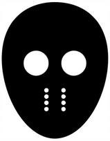 Lipdukas automobiliui ar motociklo šalmui, MASK JASON, 15 x 11,7 cm