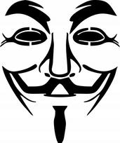 Lipdukas automobiliui ANONYMOUS V for Vendetta, 18 x 15 cm, be fono