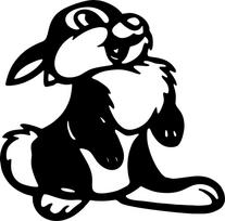 Lipdukas automobiliui HARE RABBIT, 12 x 12,2 cm, permatomas fonas