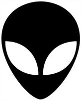 Lipdukas be fono automobiliui, motociklui ar šalmui ALIEN UFO, 10 x 8 cm