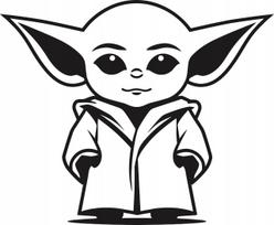 Lipdukas be fono YODA, 18 x 21,9 cm, automobiliui, motociklui, nešiojamam kompiuteriui, stiklui