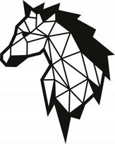 Lipdukas automobiliui ar šalmui GEOMETRIC HORSE, 18 x 14,4 cm, permatomas fonas