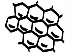 Lipdukas be fono HONEYCOMB, 12 x 13,7 cm, nešiojamajam kompiuteriui, automobiliui, šalmui, lagaminui