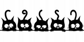 Lipdukas automobiliui, šalmui ar bagažinei FIVE KITTENS, 6 x 22,3 cm