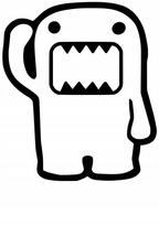 Automobilio lipdukas DOMO KUN, be fono, 18 x 15,5 cm