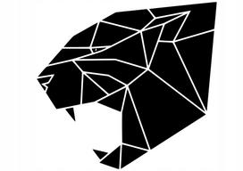 Lipdukas be fono PUMA PANTHER, 12 x 12,8 cm, automobiliui, motociklui, nešiojamam kompiuteriui, stiklui
