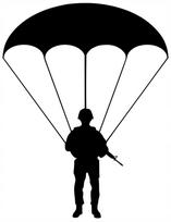 Lipdukas automobiliui ar motociklui SOLDIER PARATROOPER, 18 x 13,8 cm, be fono