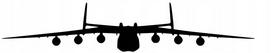 Lipdukas be fono automobiliui ar motociklui ANTONOV AN-225 MRIJA, 3,5 x 18,1 cm