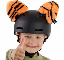 Dviračio šalmo papuošalas TIGER EARS su lipduku
