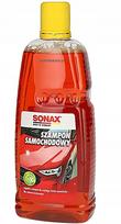Automobilių šampūno koncentratas SONAX, 1 l (raudonas), 100 ml / 10 l vandens
