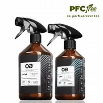 Veidrodžių ir langų valymo priemonė 250 ml + plastikinių paviršių valiklis 500 ml OA