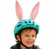Dviračio šalmo dekoracija „Hare Ears“ su lipduku