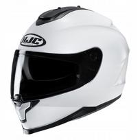 Motociklininko šalmas HJC C70 Pearl White su blenda, XXL dydis