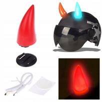 Šviečiantis šalmo ragas su LED, 1 vnt., raudonas
