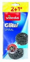 Nerūdijančio plieno indų plovimo kempinėlės Vileda Spiral Glitzi, 3 vnt.