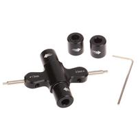 Ratcheting Wrench Bearing Tool 1.5mm/2mm Screwdriver Release Propellers Motor Tool For Quadcopter Drones Car 1 black