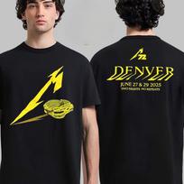 Metallica M72 Denver Stadium M Logo Venue Tee in Denver Colorado At Mile High Stadium on June 27 and 29 Two Nights No Repeats M white