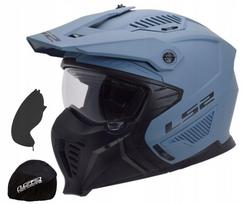 Motociklininko šalmas LS2 OF606 Drifter, nusegama smakro dalis, mėlynas, 2XL