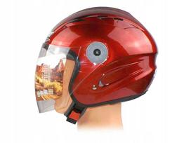 Atviras burgundiškas šalmas motoroleriui, dydis L (59–60 cm)