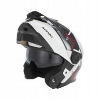 Modulinis šalmas ACERBIS RIDER GRAPHIC 2206, juodas/baltas, Dual Road