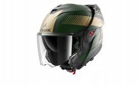 Motociklininko šalmas SHARK OXO SIKTER MAT, žalia/aukso, dydis L, unisex