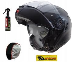 Motociklininko šalmas CABERG LEVO MAP, juodas, su PINLOCK sistema