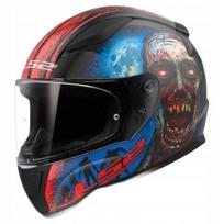 Motociklininko šalmas LS2 FF353 RAPID II Zombie, juoda/raudona, dydis M