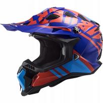 Motociklininko šalmas LS2 MX700 EVO GAMMAX, raudonas/mėlynas, XXL