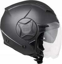 Motociklo šalmas CGM Demi-Jet, 59 cm, juodas matinis, lengvas ir patvarus